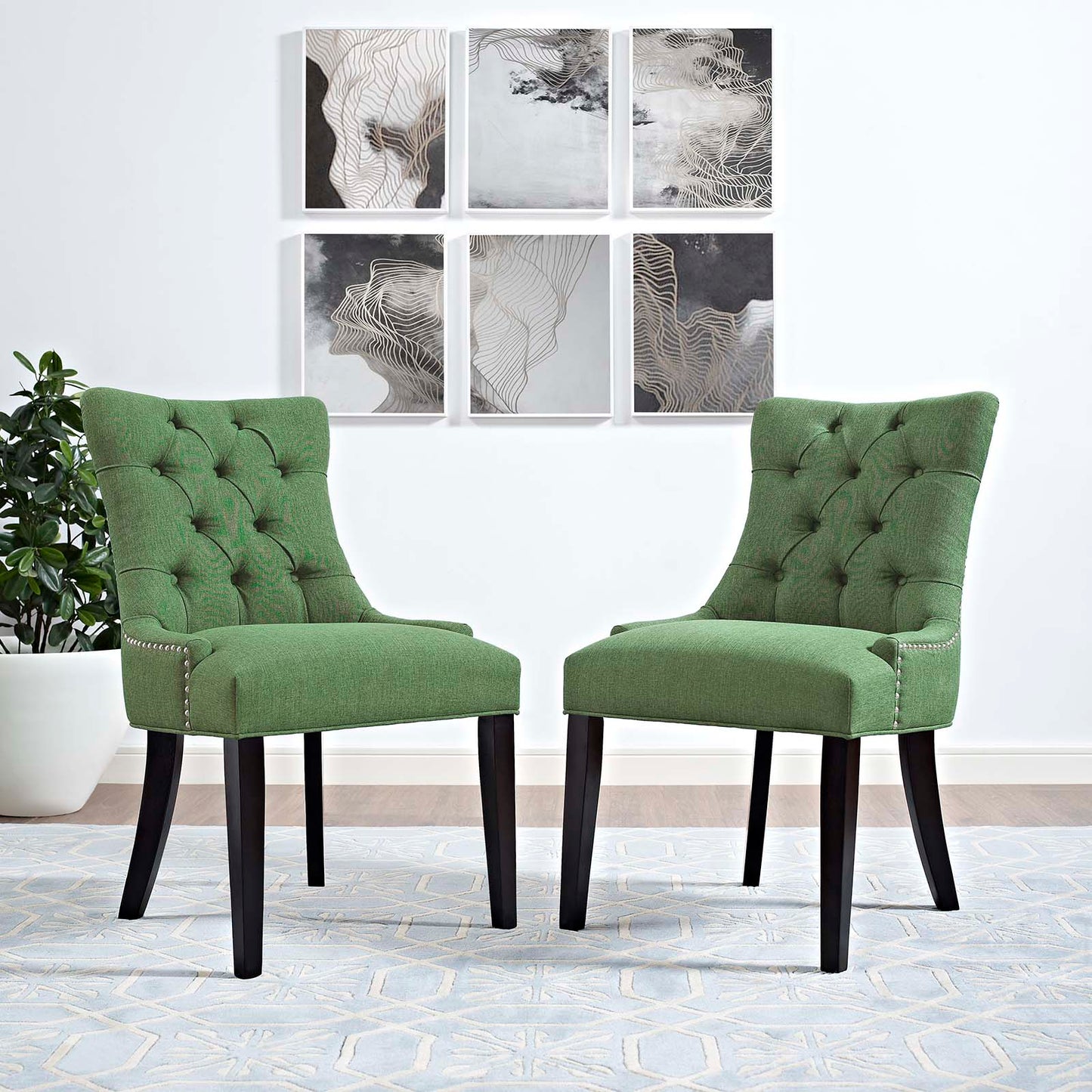 Regent Fabric Dining Side Chair Set of 2 by Modway