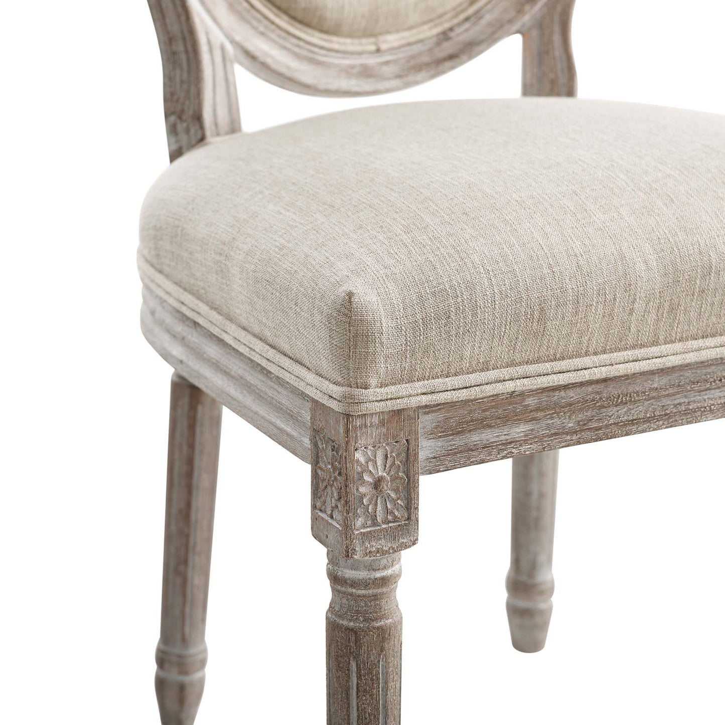 Emanate Vintage French Upholstered Fabric Dining Side Chair by Modway