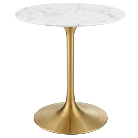 Lippa 28" Round Artificial Marble Dining Table by Modway