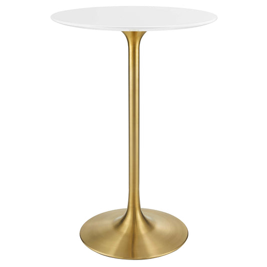 Lippa 28" Round Wood Top Bar Table by Modway