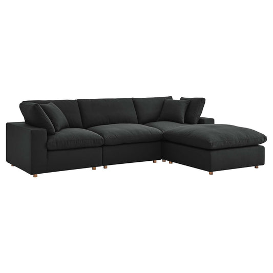 Commix 4 Piece Down Filled Overstuffed Sectional Sofa Set by Modway