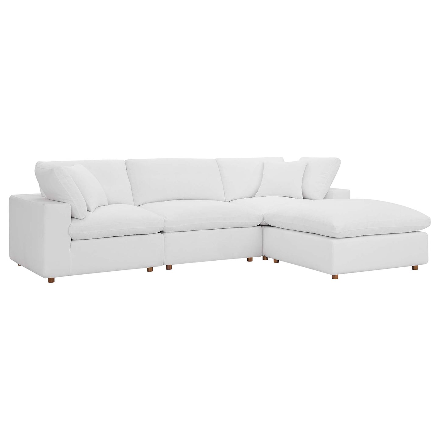 Commix 4 Piece Down Filled Overstuffed Sectional Sofa Set by Modway