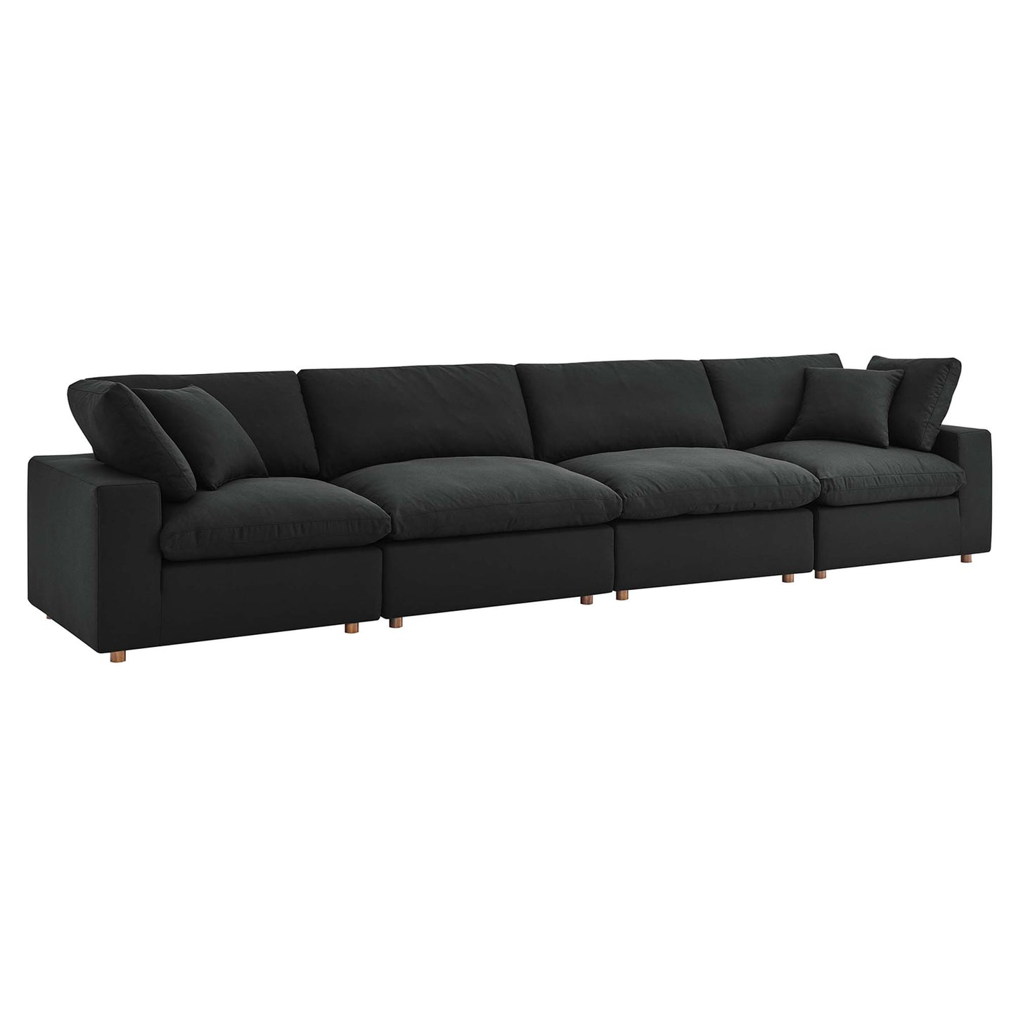 Commix 4 Piece Down Filled Overstuffed Sectional Sofa Set by Modway