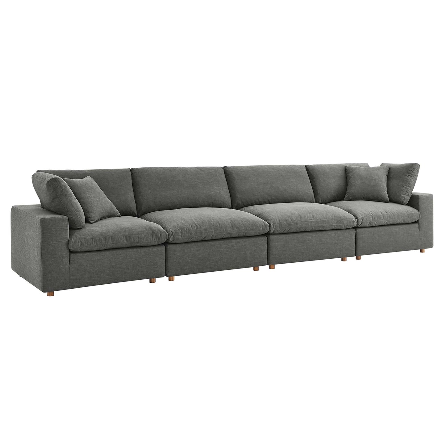 Commix 4 Piece Down Filled Overstuffed Sectional Sofa Set by Modway