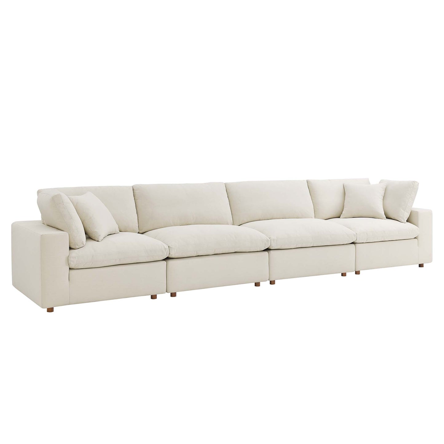 Commix 4 Piece Down Filled Overstuffed Sectional Sofa Set by Modway