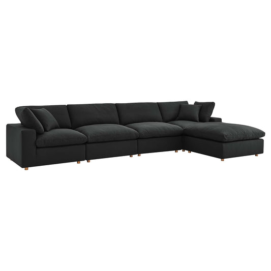 Commix 5 Piece Down Filled Overstuffed Sectional Sofa Set by Modway