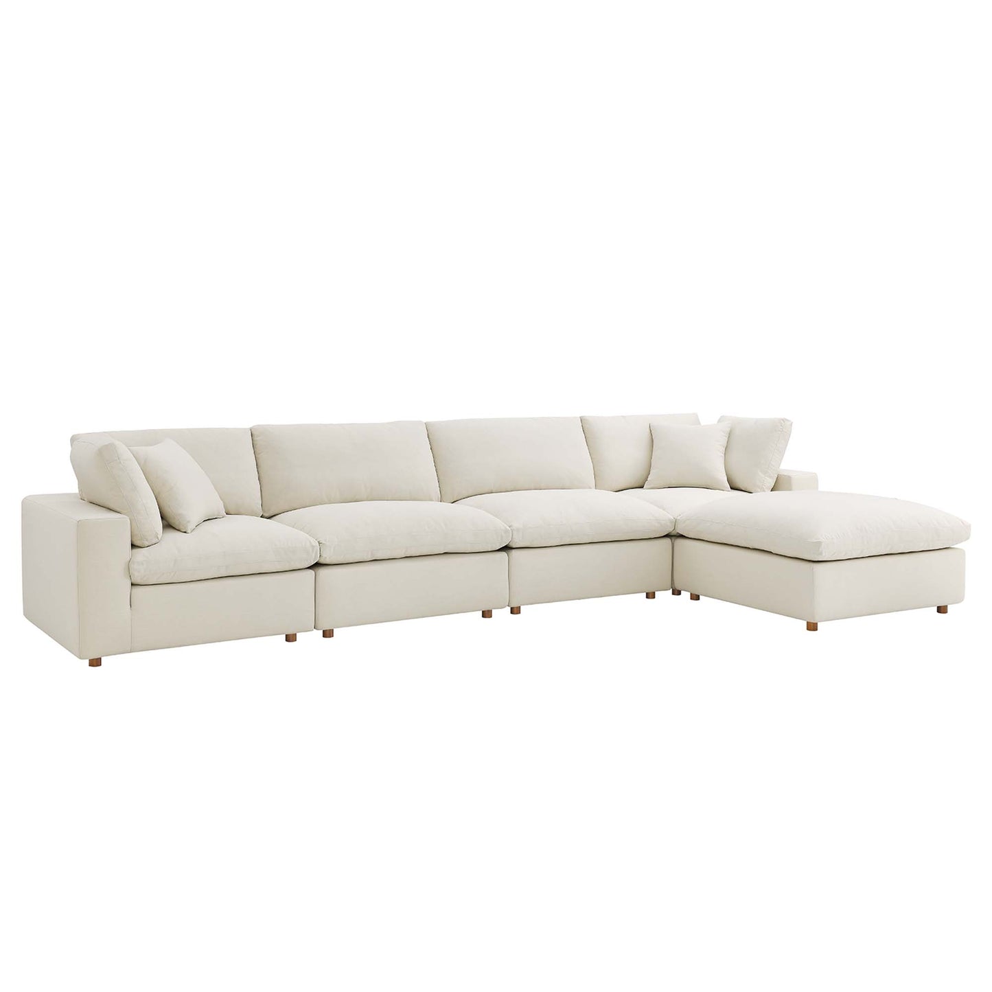 Commix 5 Piece Down Filled Overstuffed Sectional Sofa Set by Modway