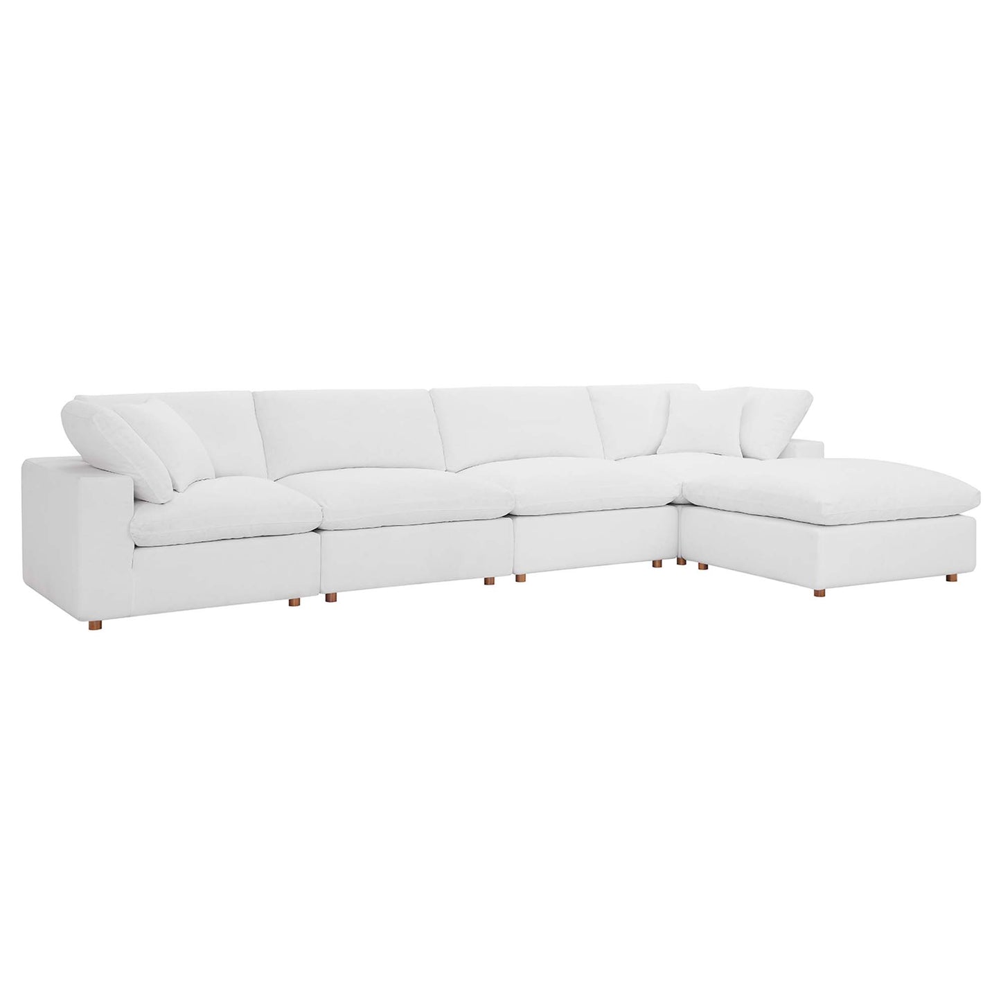 Commix 5 Piece Down Filled Overstuffed Sectional Sofa Set by Modway