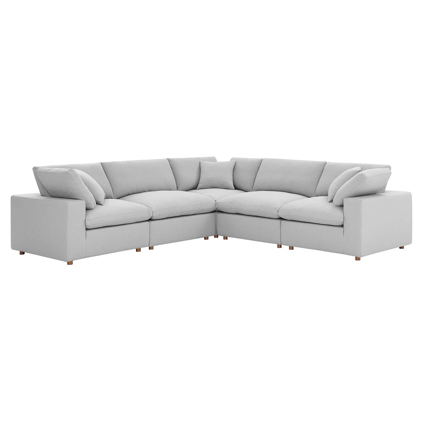 Commix 5 Piece Down Filled Overstuffed Sectional Sofa by Modway