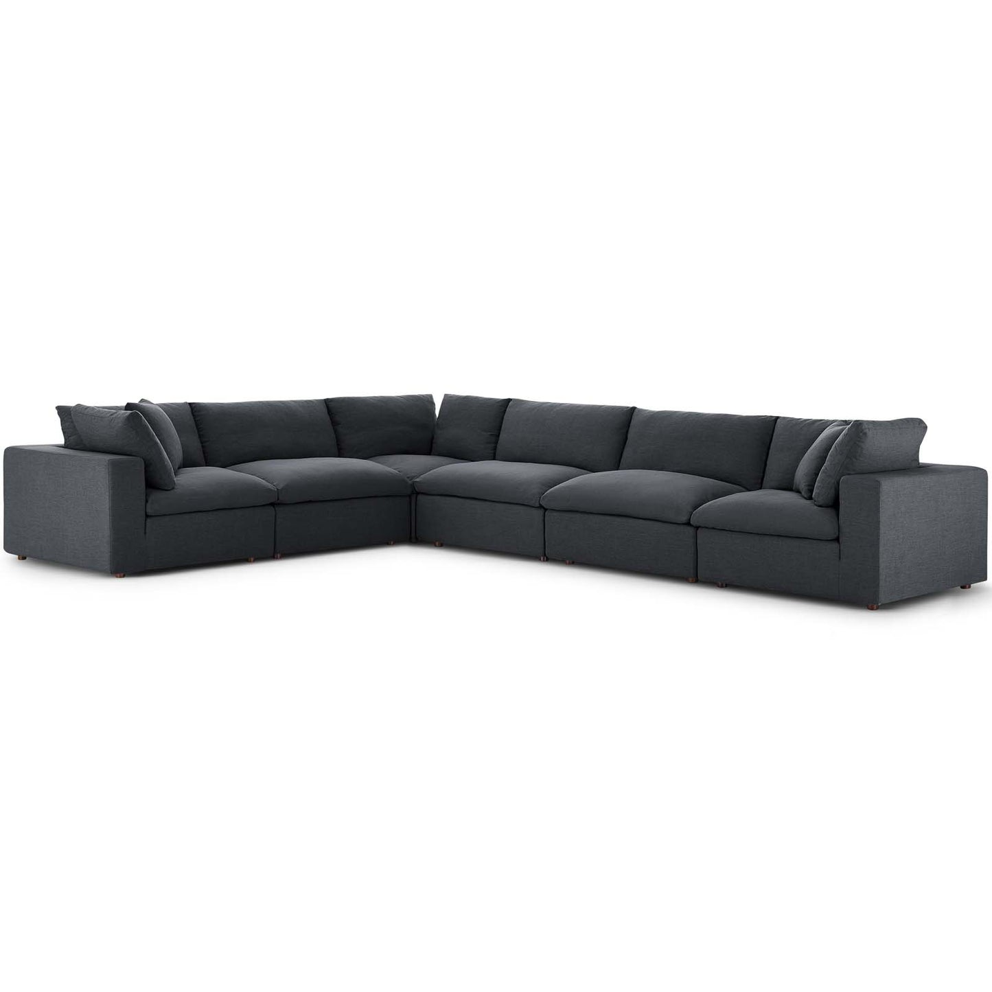 Commix 6 Piece Down Filled Overstuffed Sectional Sofa Set by Modway