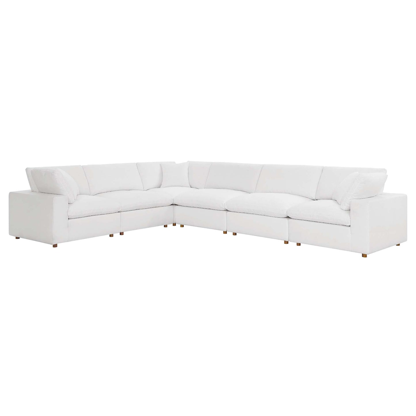 Commix 6 Piece Down Filled Overstuffed Sectional Sofa Set by Modway