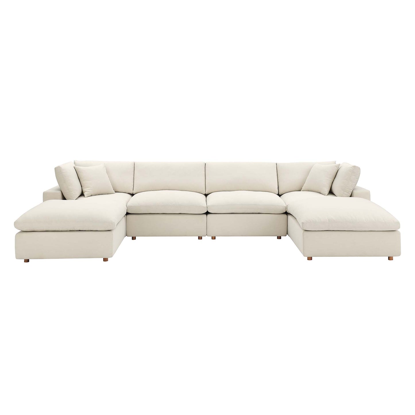 Commix 6-Piece Down Filled Overstuffed Sectional Sofa by Modway