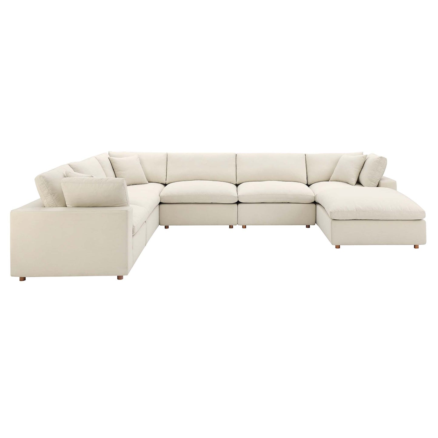 Commix 7-Piece Down Filled Overstuffed Sectional Sofa by Modway