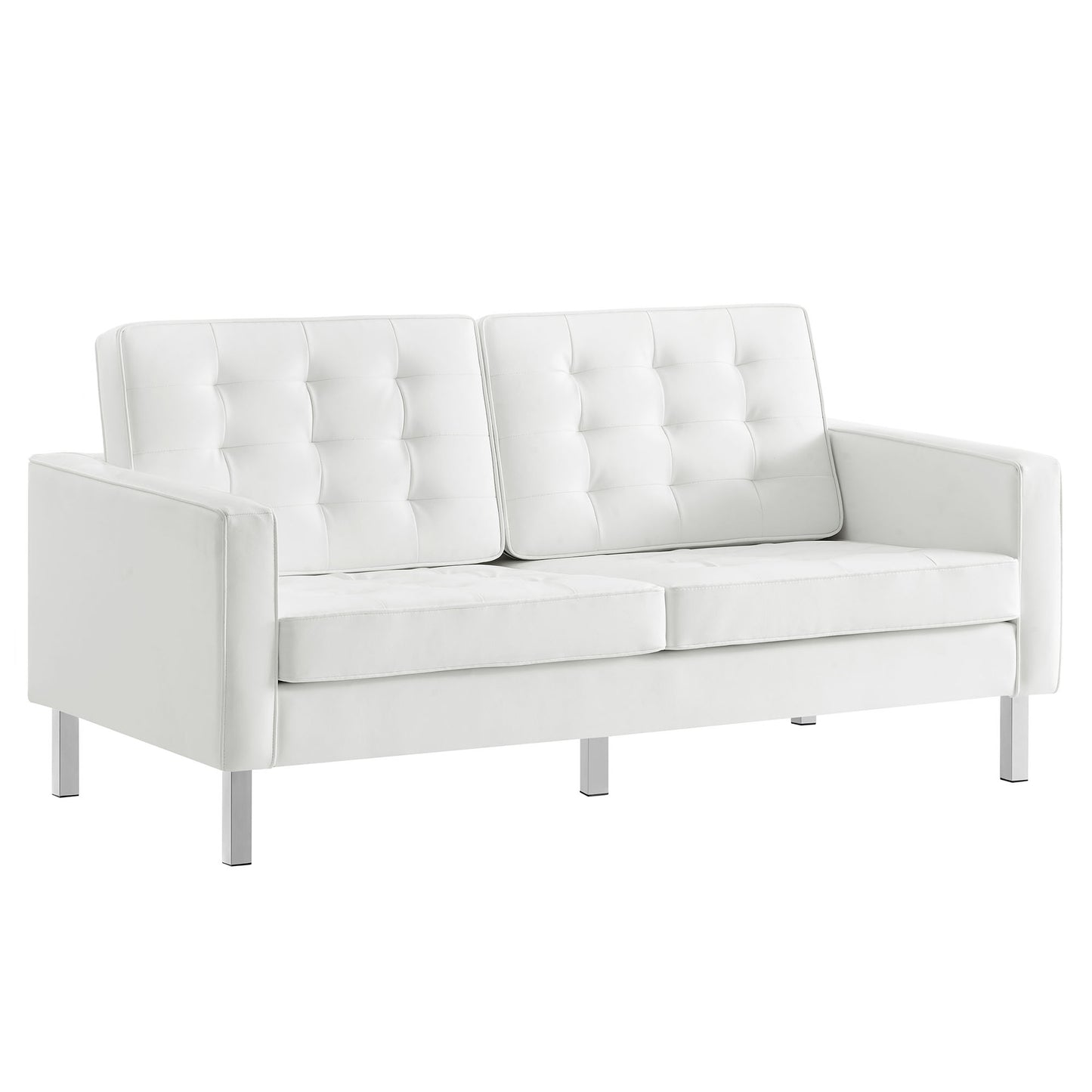 Loft Tufted Vegan Leather Loveseat by Modway