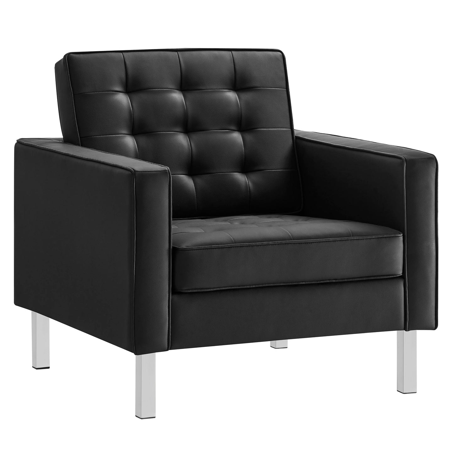 Loft Tufted Vegan Leather Armchair by Modway