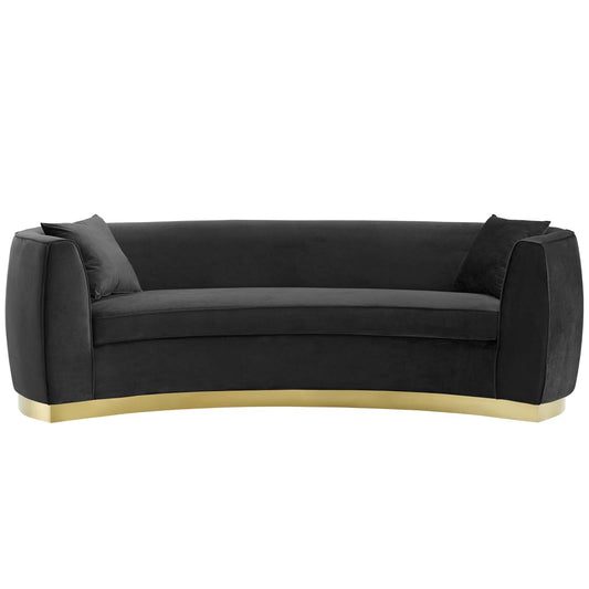 Resolute Curved Performance Velvet Sofa by Modway