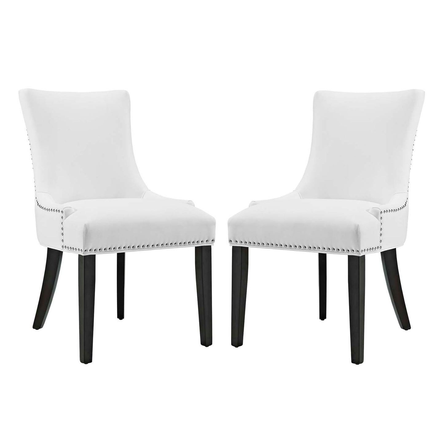 Marquis Faux Leather Dining Chair Set of 2 by Modway