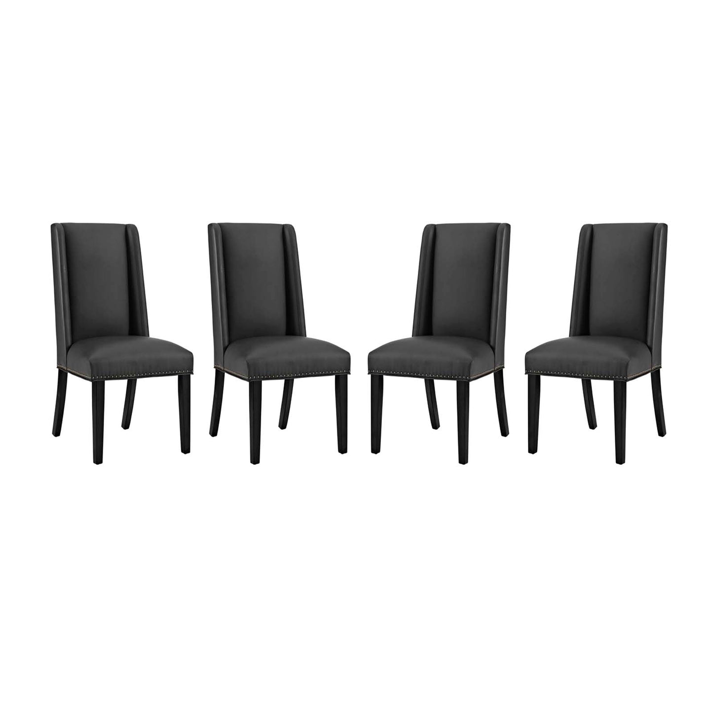 Baron Vinyl Dining Chair Set of 4 by Modway