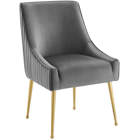 Discern Pleated Back Upholstered Performance Velvet Dining Chair by Modway