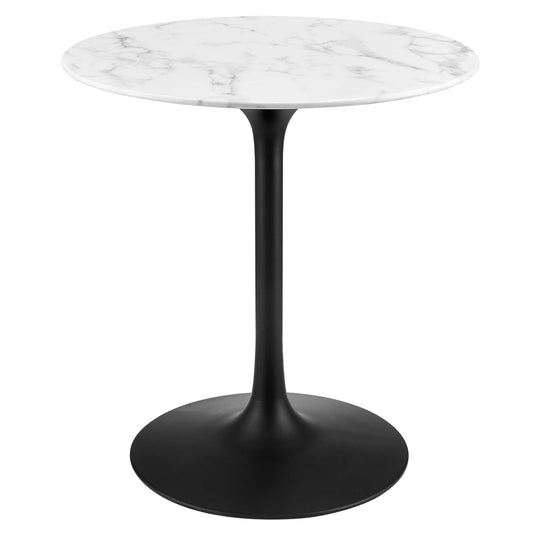 Lippa 28" Round Artificial Marble Dining Table by Modway