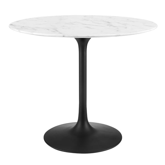 Lippa 36" Round Artificial Marble Dining Table by Modway