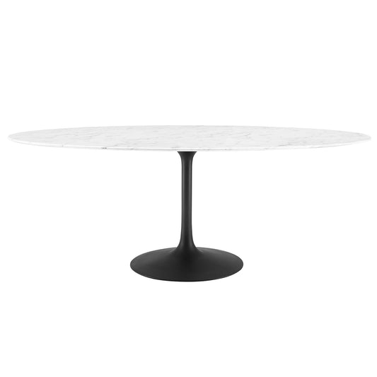 Lippa 78" Oval Artificial Marble Dining Table by Modway