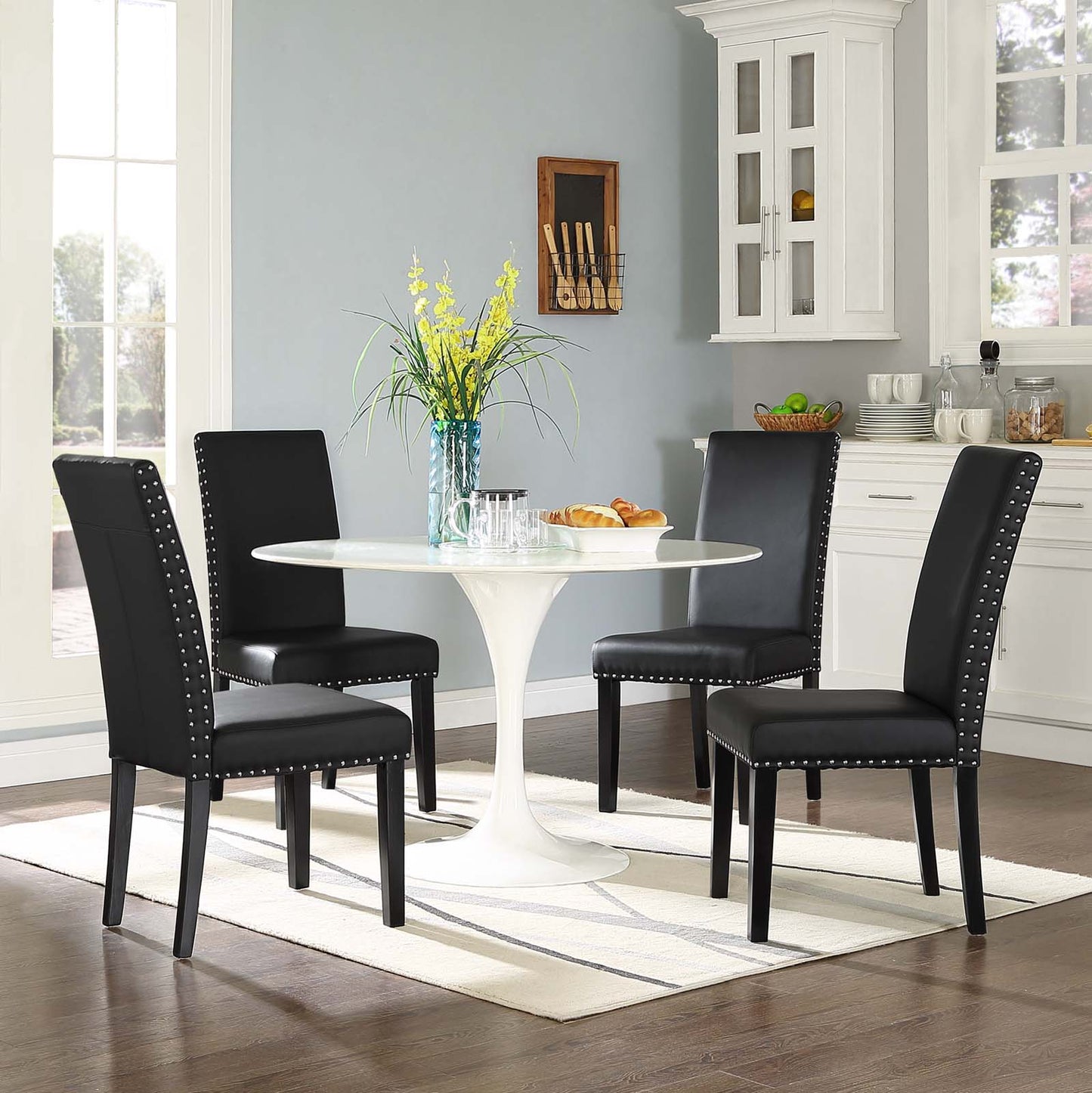 Parcel Vinyl Dining Side Chair Set of 4 by Modway