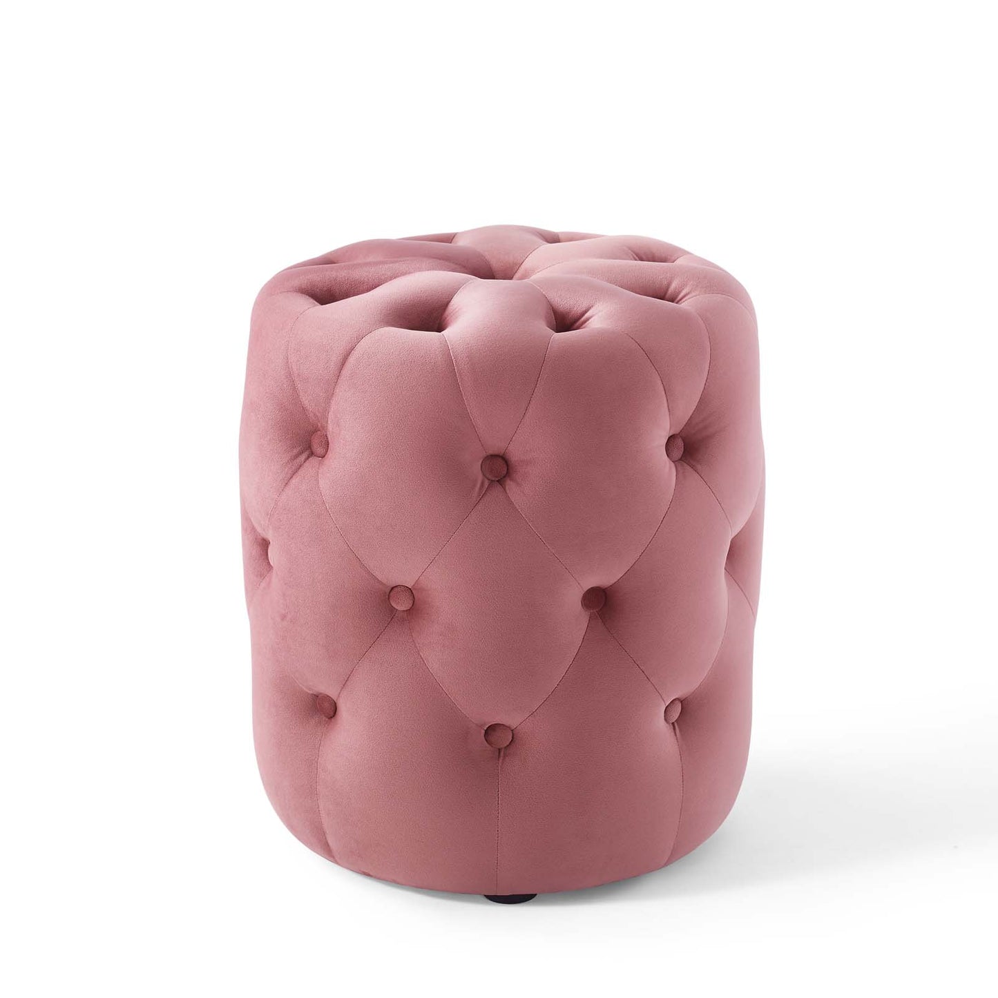 Amour Tufted Button Round Performance Velvet Ottoman by Modway