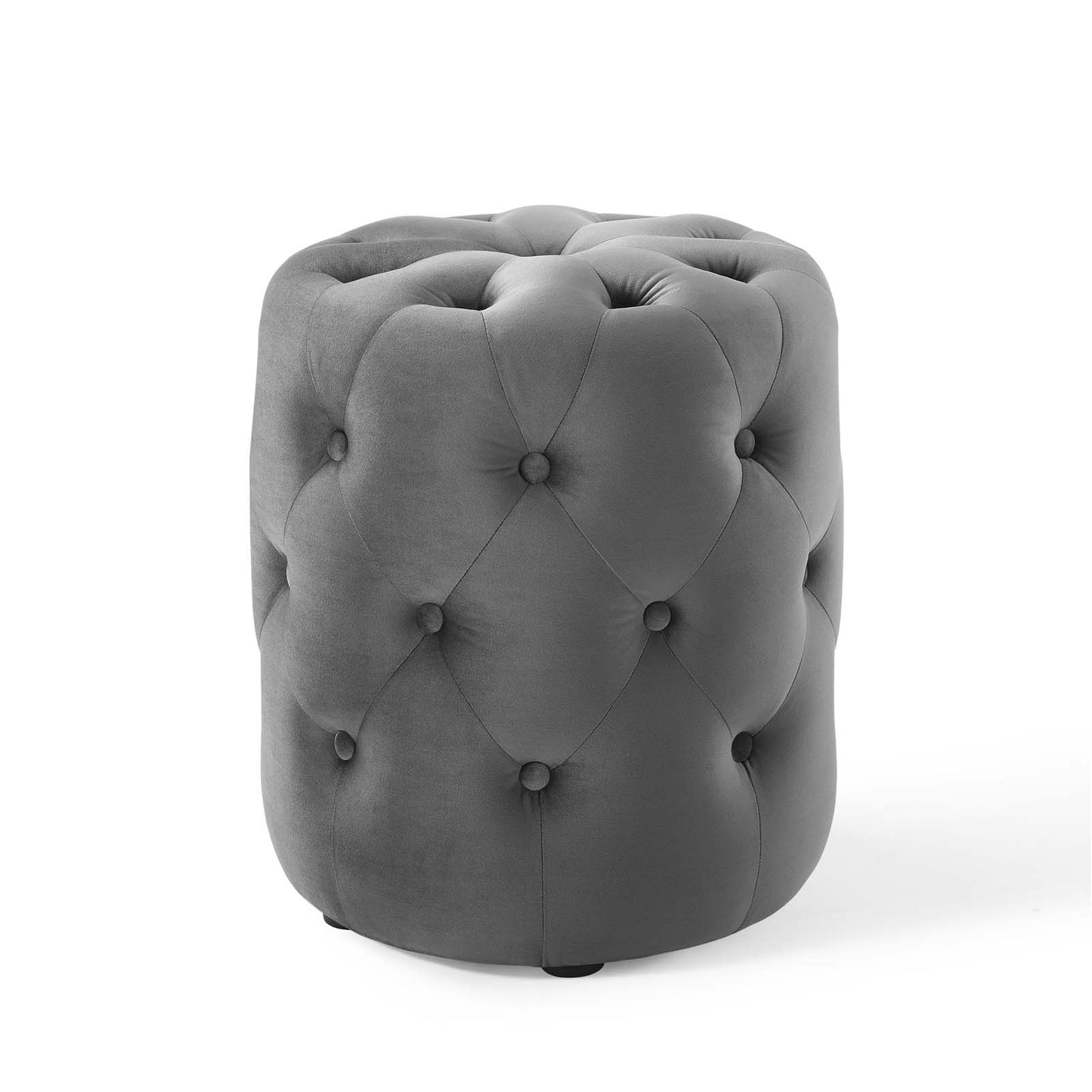 Amour Tufted Button Round Performance Velvet Ottoman by Modway