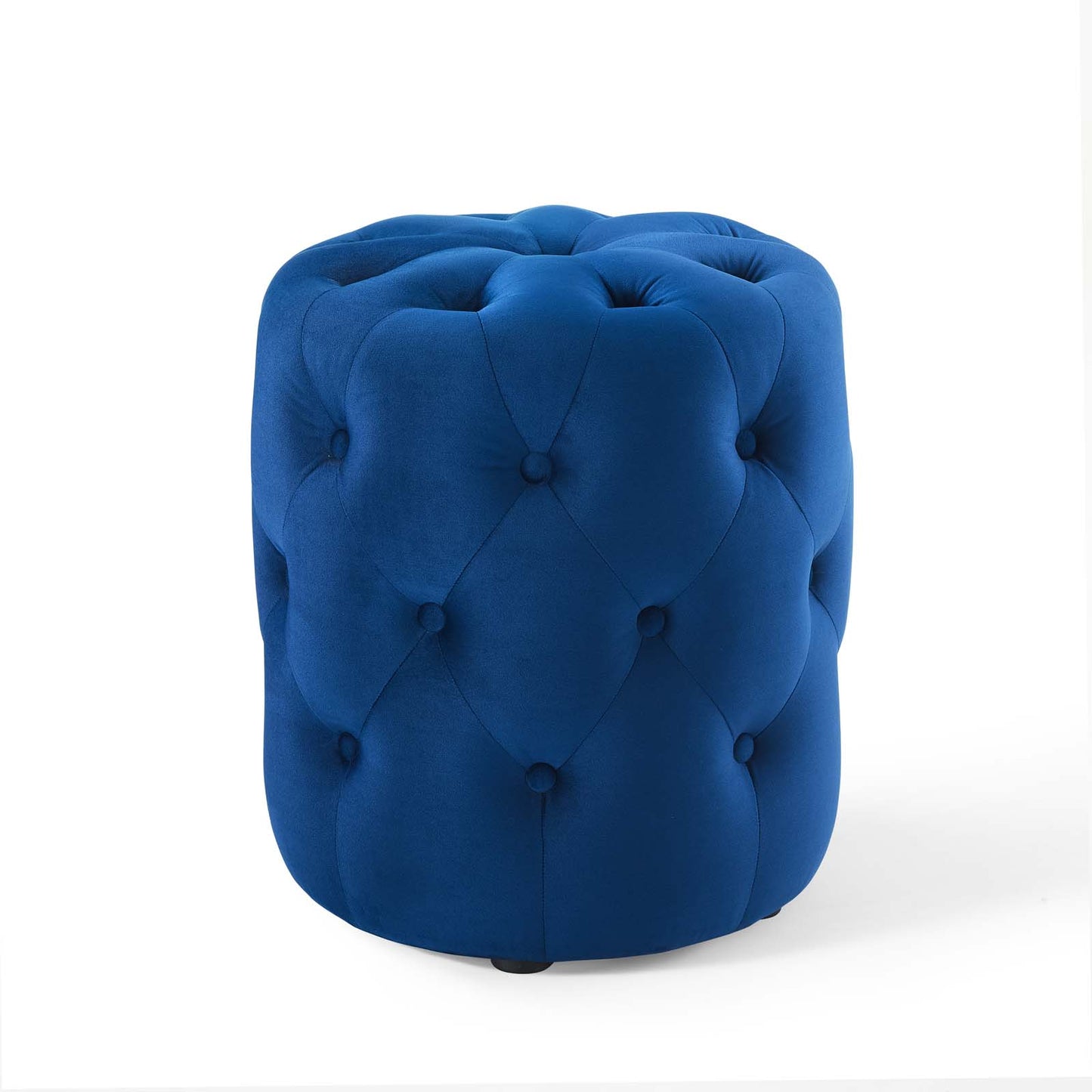 Amour Tufted Button Round Performance Velvet Ottoman by Modway