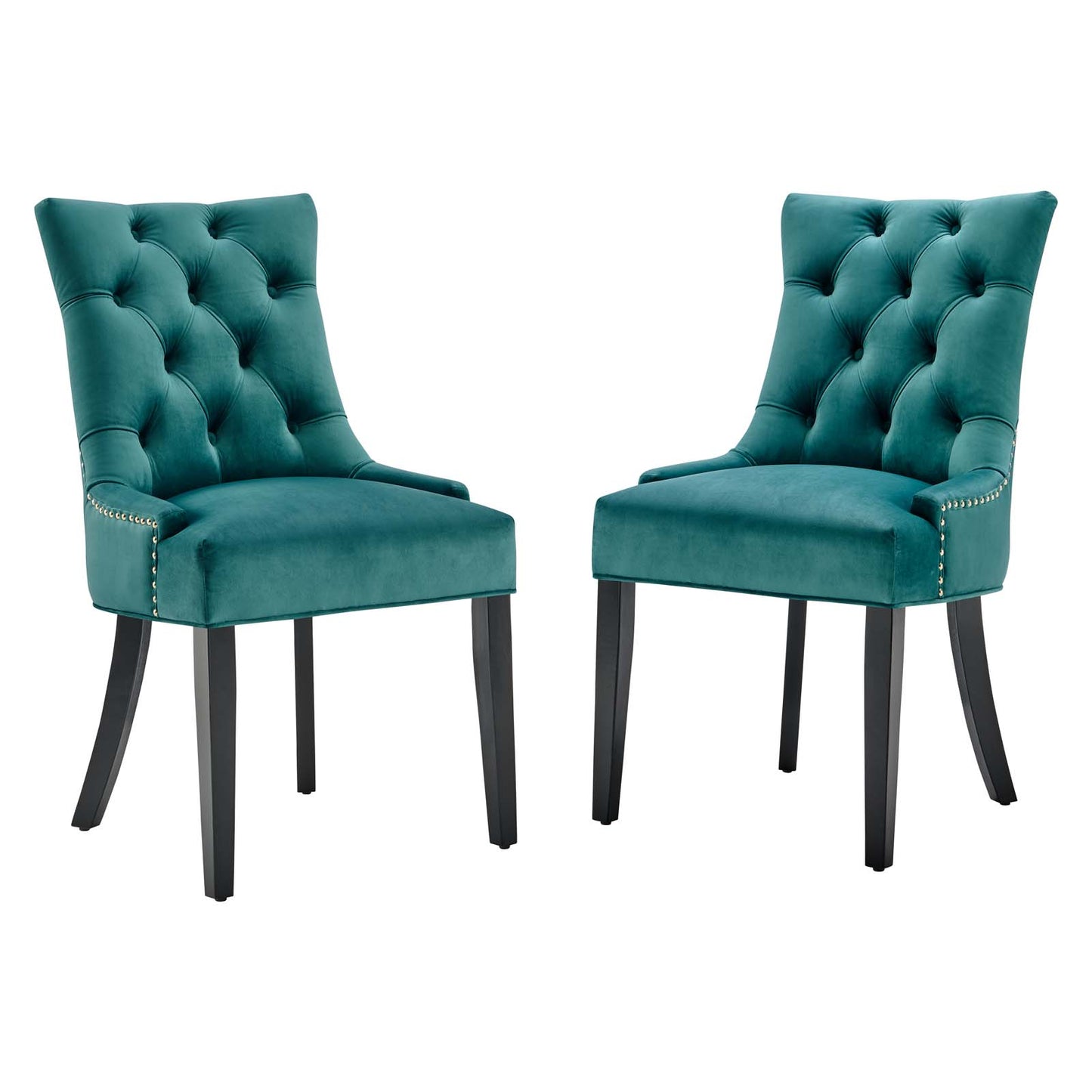 Regent Tufted Performance Velvet Dining Side Chairs Set of 2 by Modway