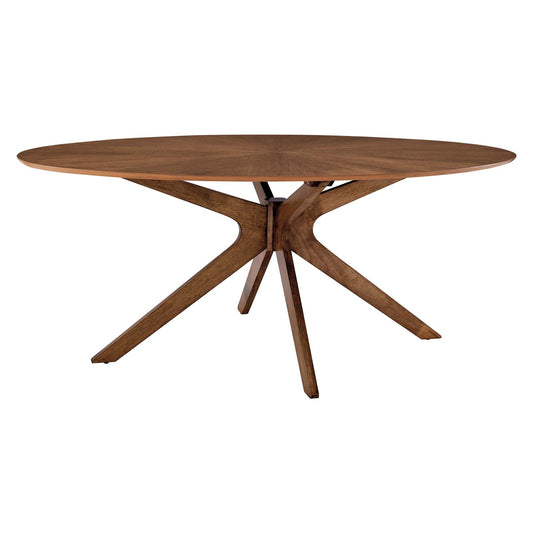 Crossroads 71" Oval Wood Dining Table by Modway