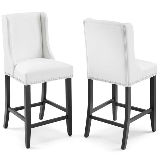 Baron Faux Leather Counter Stool Set of 2 by Modway