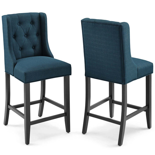 Baronet Upholstered Fabric Counter Bar Stool Set of 2 by Modway