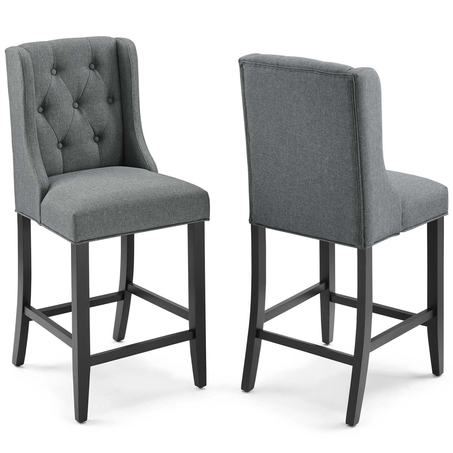 Baronet Upholstered Fabric Counter Bar Stool Set of 2 by Modway