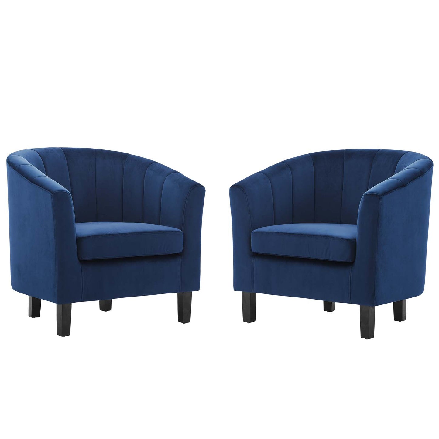 Prospect Channel Tufted Performance Velvet Armchair Set of 2 by Modway