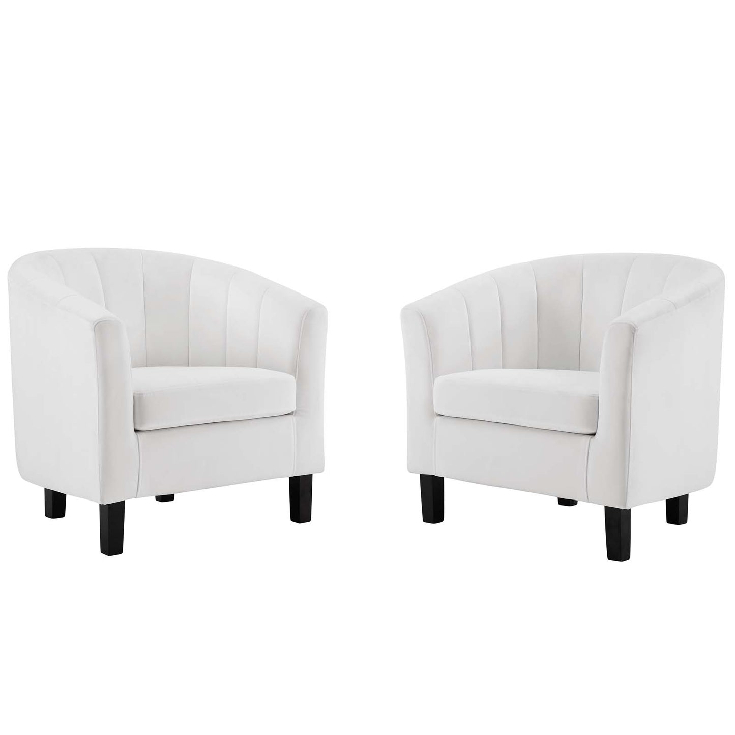 Prospect Channel Tufted Performance Velvet Armchair Set of 2 by Modway