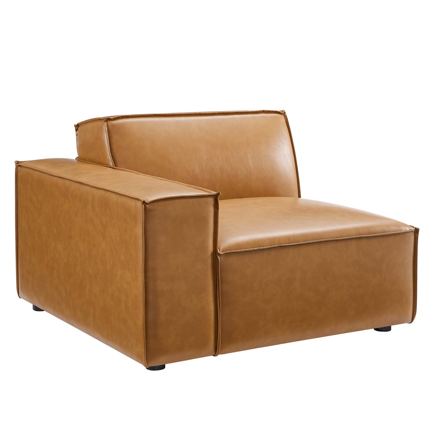 Restore Left-Arm Vegan Leather Sectional Sofa Chair by Modway