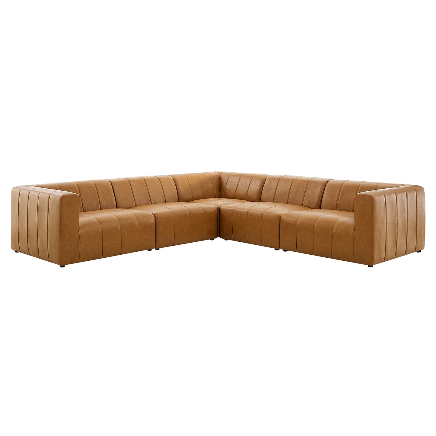 Bartlett 5-Piece Vegan Leather Sectional Sofa by Modway