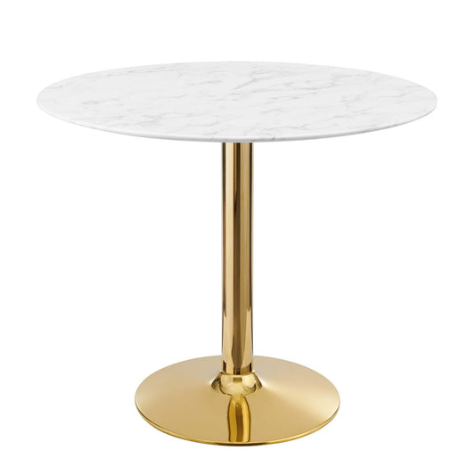 Verne 35" Artificial Marble Dining Table by Modway