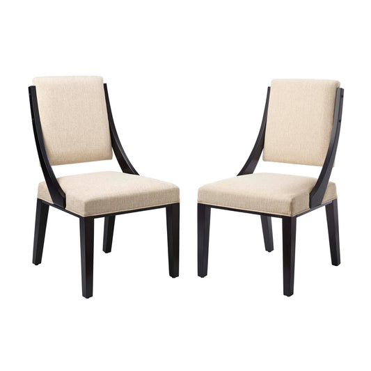 Cambridge Upholstered Fabric Dining Chairs Set of 2 by Modway