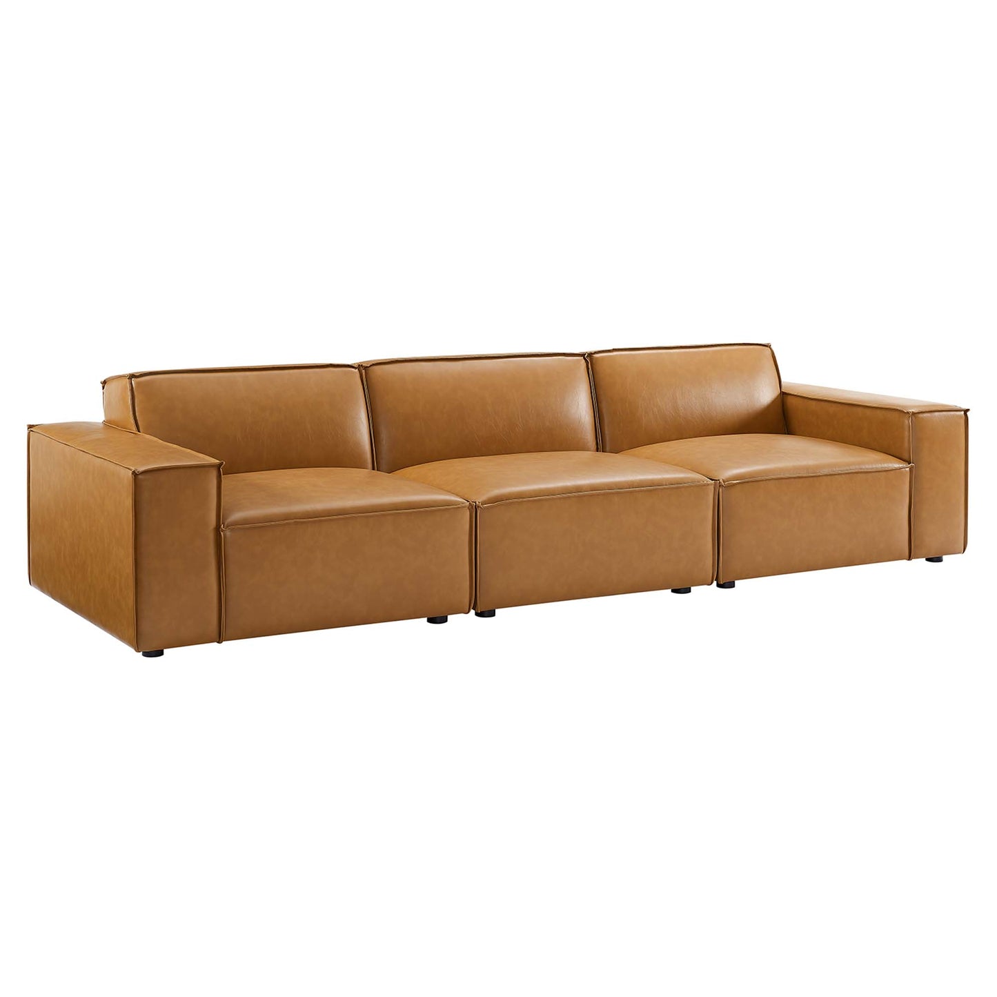 Restore 3-Piece Vegan Leather Sofa by Modway