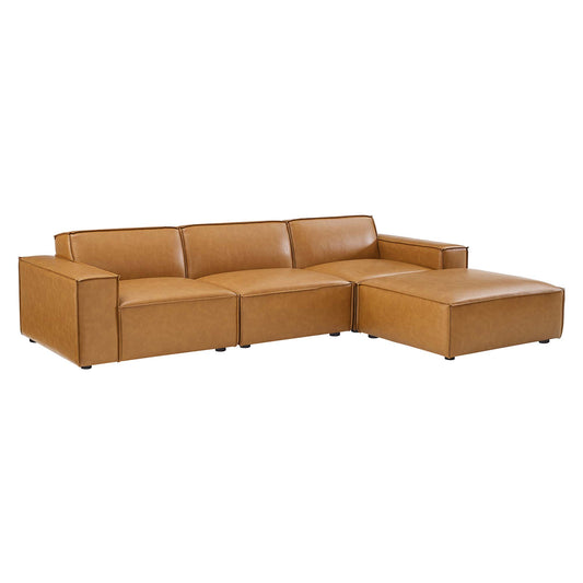 Restore 4-Piece Vegan Leather Sectional Sofa by Modway