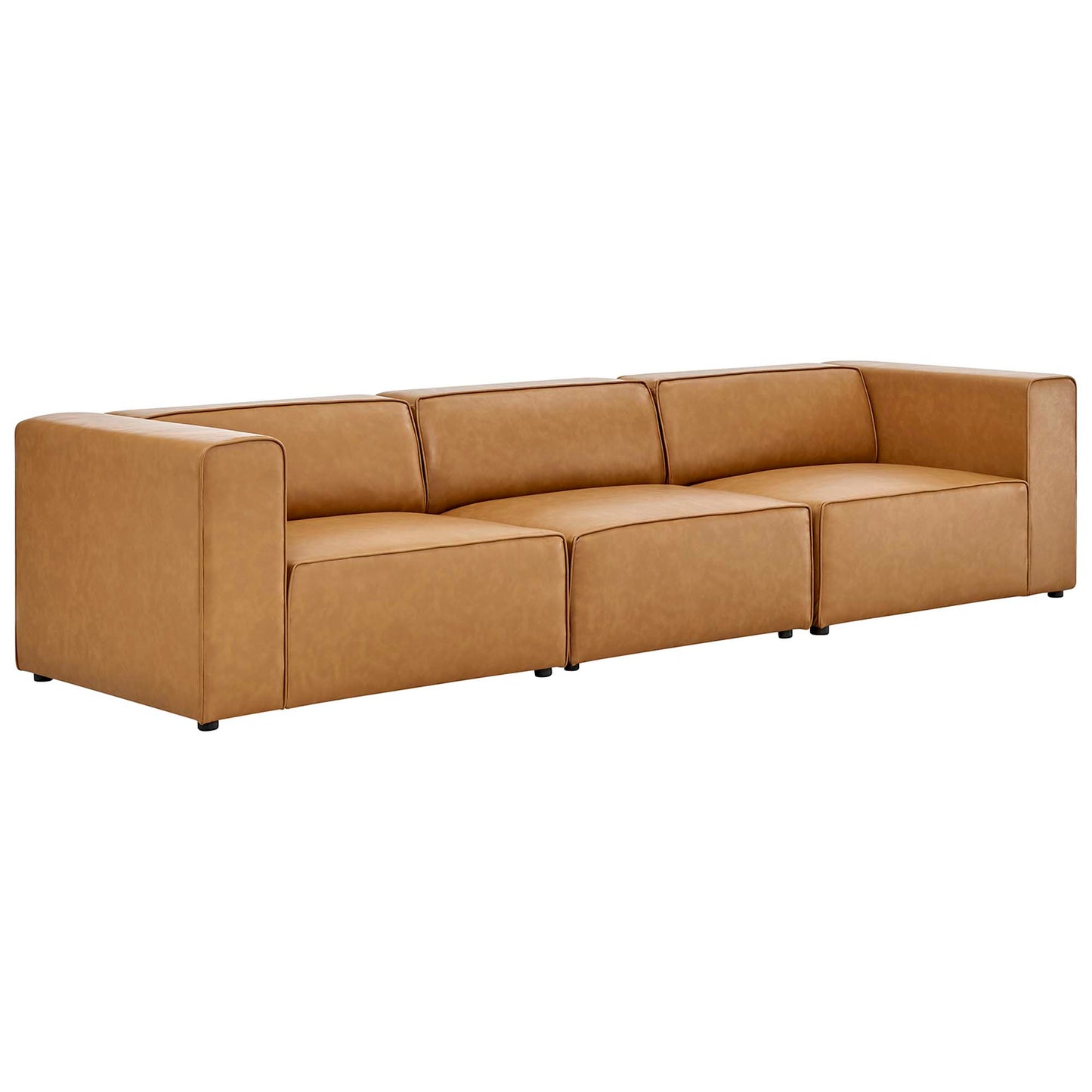 Mingle 3-Piece Vegan Leather Sectional Sofa by Modway