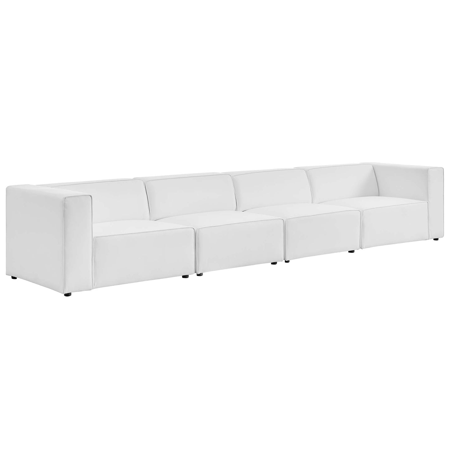 Mingle 4-Piece Vegan Leather Sectional Sofa by Modway