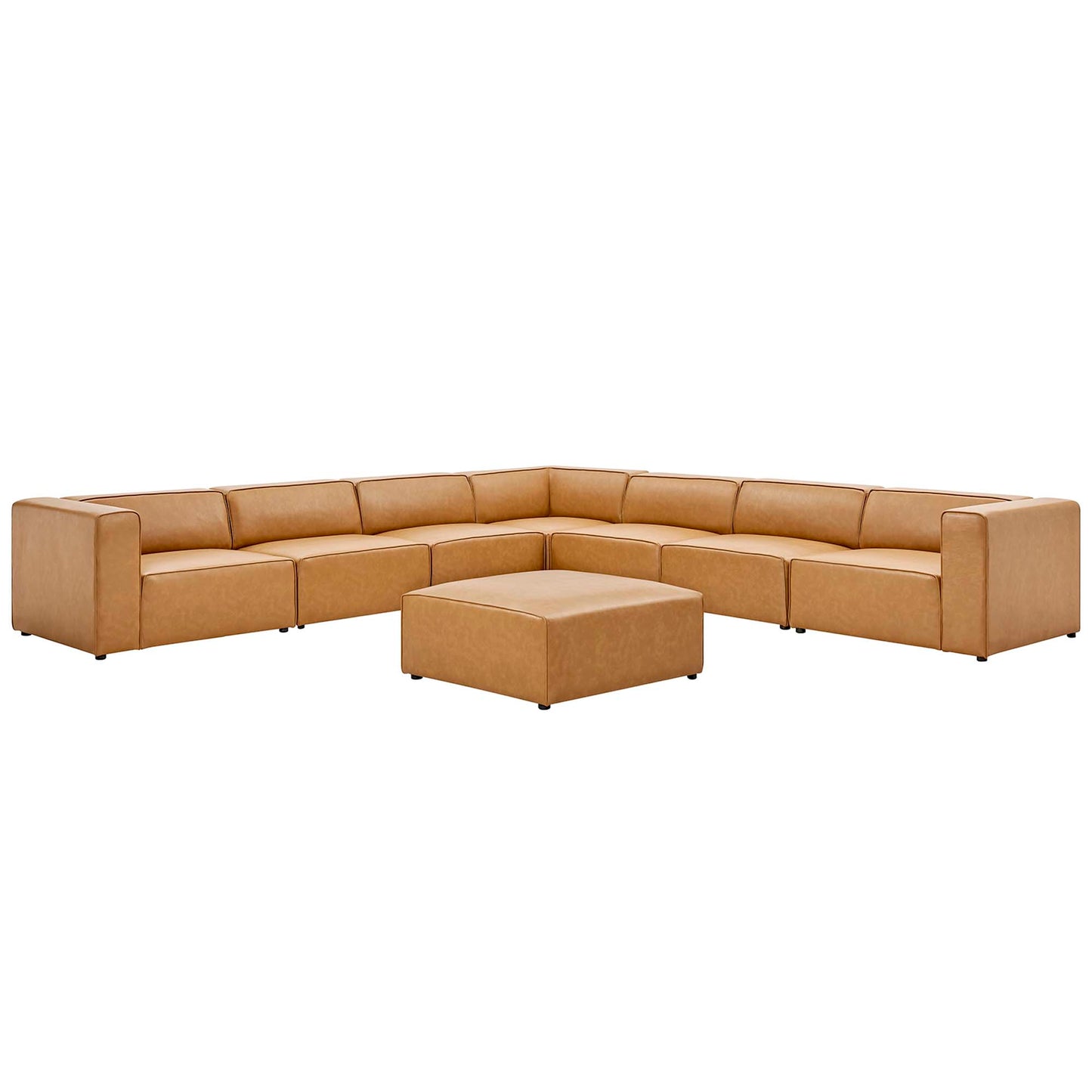 Mingle 8-Piece Vegan Leather Sectional Sofa Set by Modway