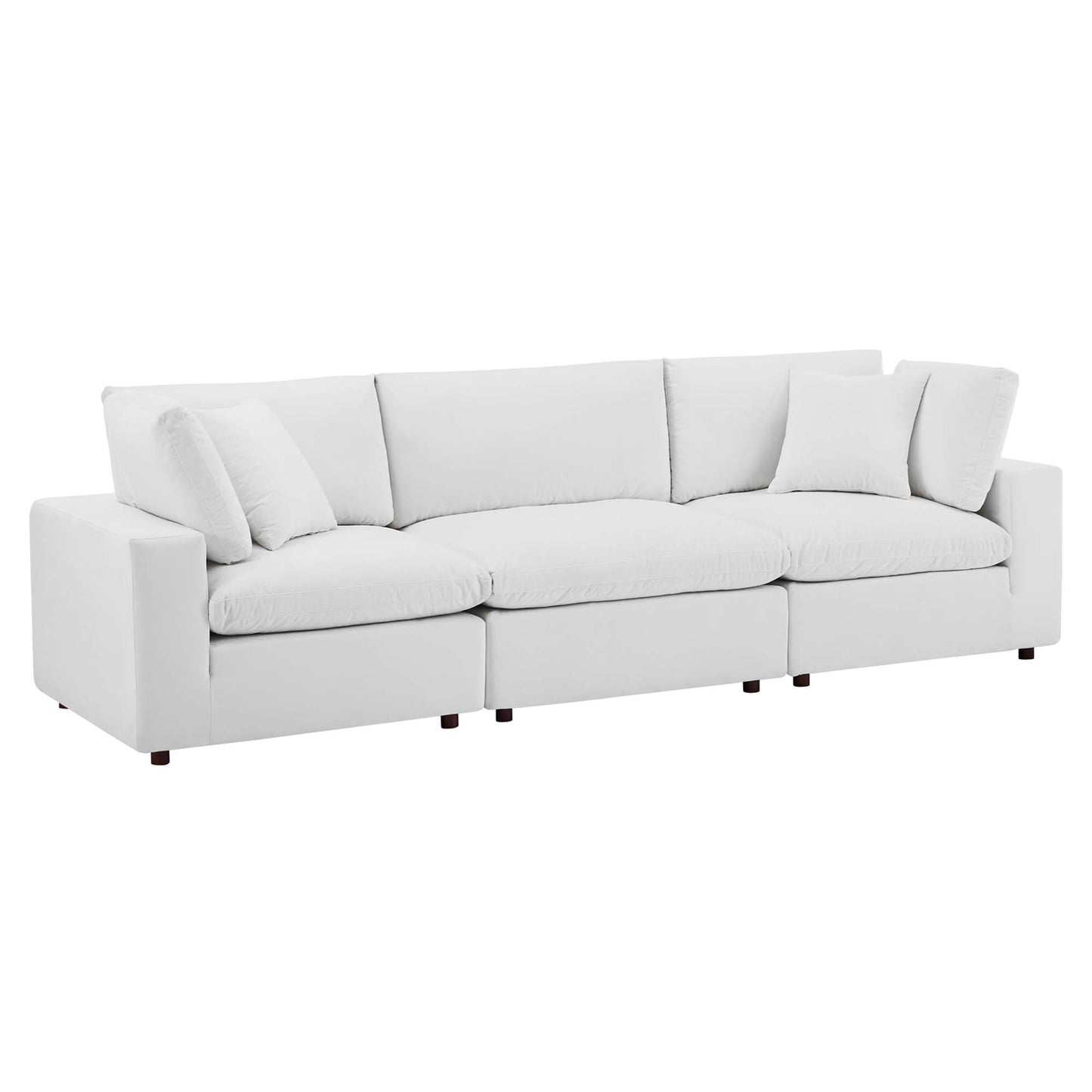 Commix Down Filled Overstuffed Performance Velvet 3-Seater Sofa by Modway