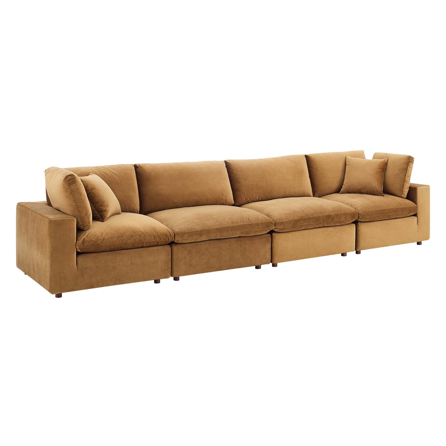 Commix Down Filled Overstuffed Performance Velvet 4-Seater Sofa by Modway