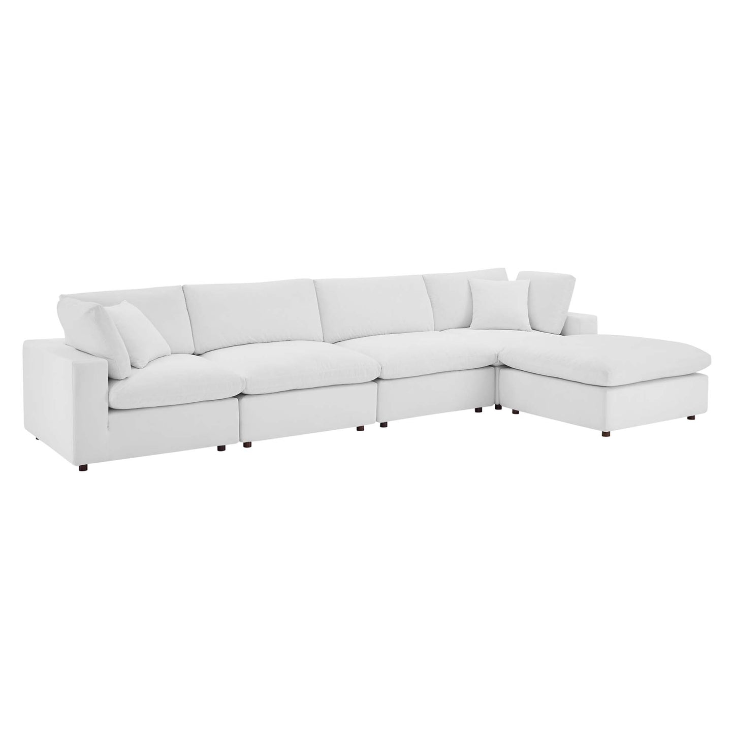 Commix 5-Piece Down Filled Overstuffed Performance Velvet Sectional Sofa by Modway