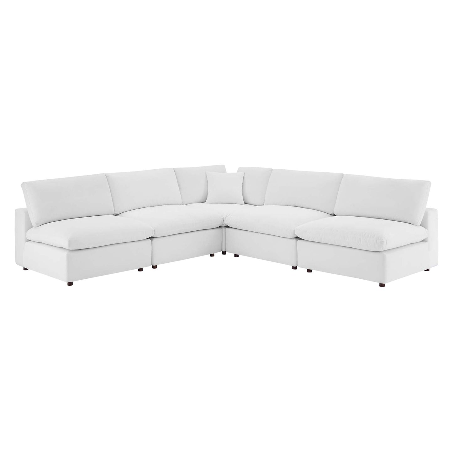 Commix 5-Piece Down Filled Overstuffed Performance Velvet Sectional Sofa by Modway